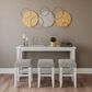 Waltham Urban Icon Sofa Console with 3 Stools in Polished White, , large