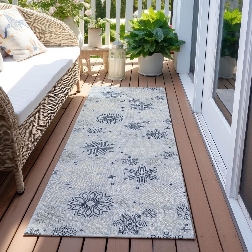 Dalyn Rug Company Wonderland WN31 2&#39;3&quot; x 7&#39;6&quot; Sky Indoor/Outdoor Runner, , large