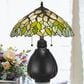 Cal Lighting Tiffany Table Lamp in Dark Bronze and Green, , large