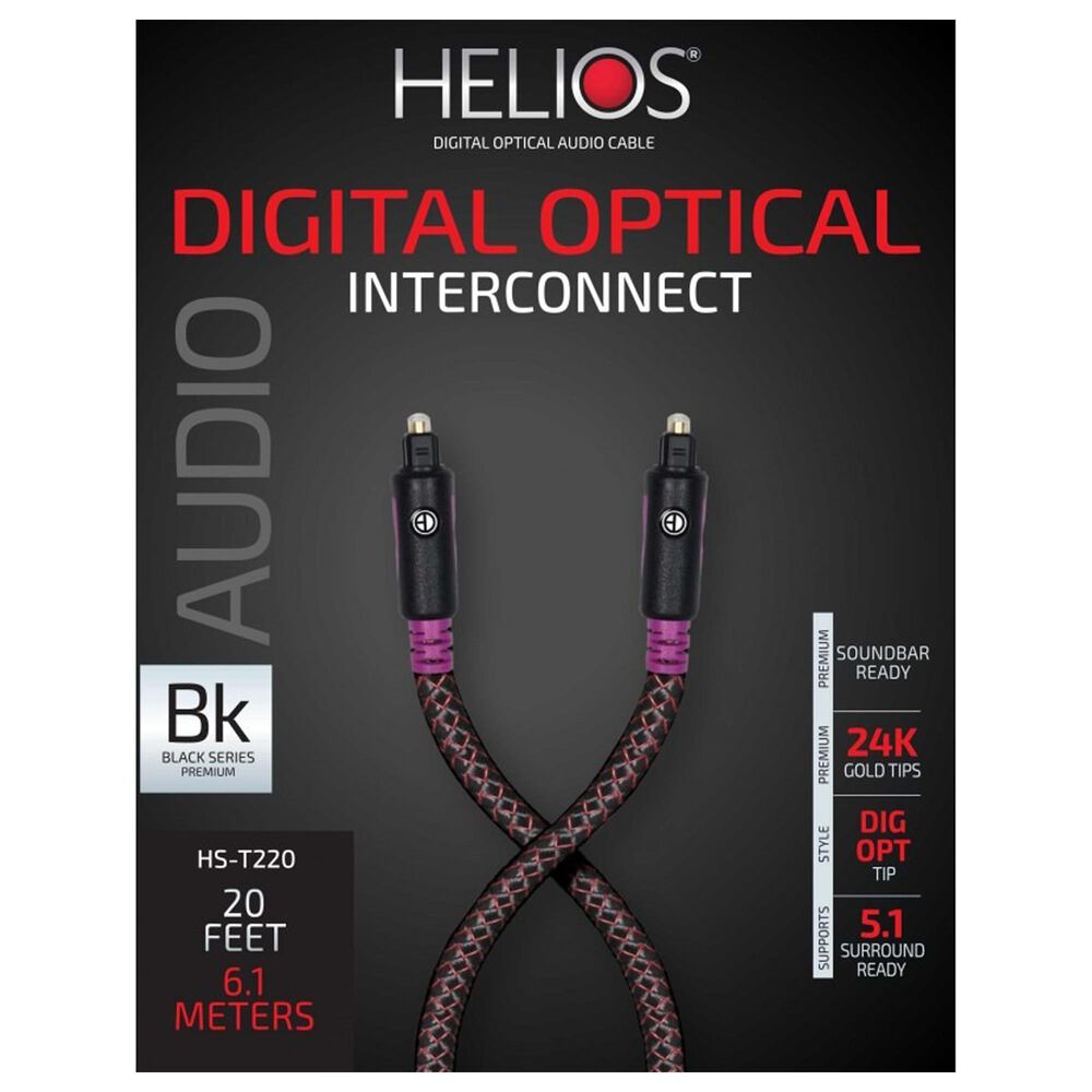 Helios 20 Ft Optical Cable in Black, , large