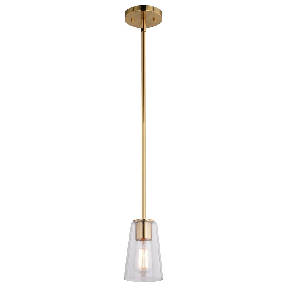 Vaxcel Beverly 1-Light Pendant in Muted Brass, , large