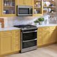 GE Appliances 30" Slide-In Front-Control Gas Double Oven Range in Stainless Steel, , large
