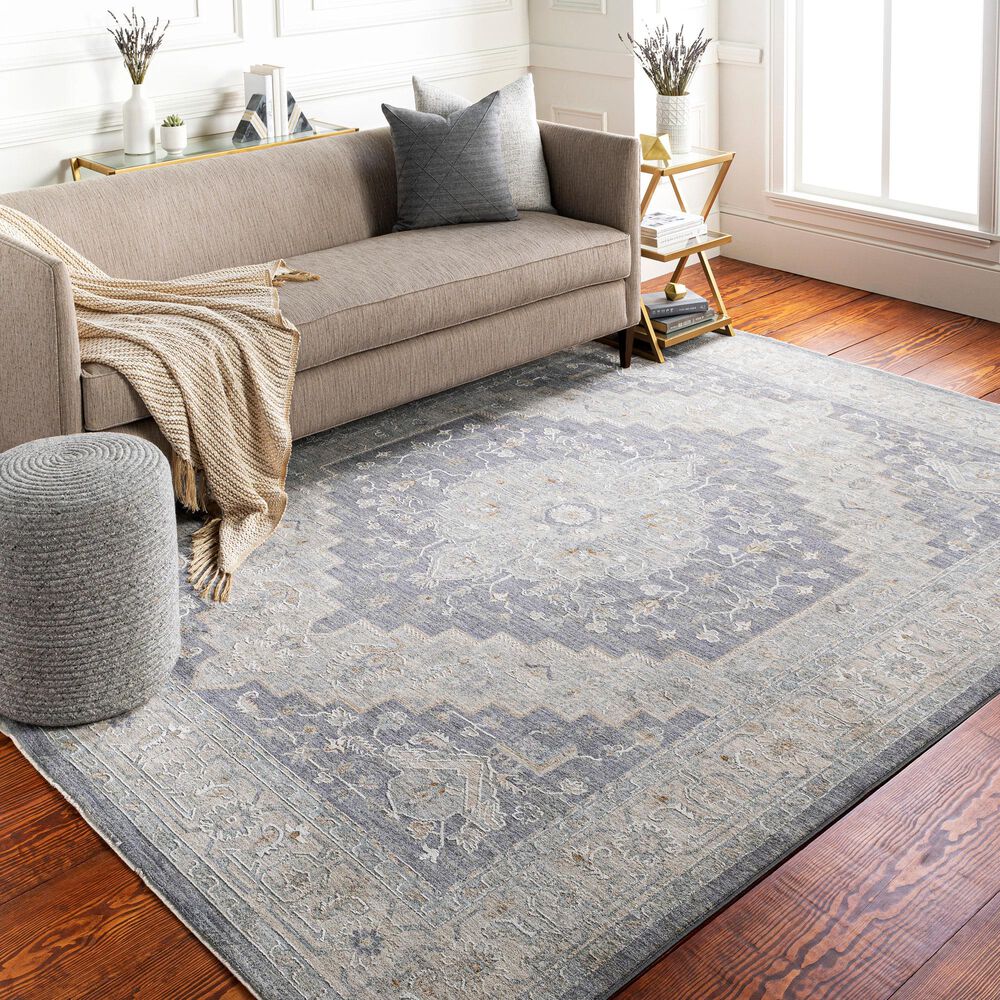 Surya Avant Garde &#39;10&quot; x 10&#39;3&quot; Gray, Beige and Denim Area Rug, , large