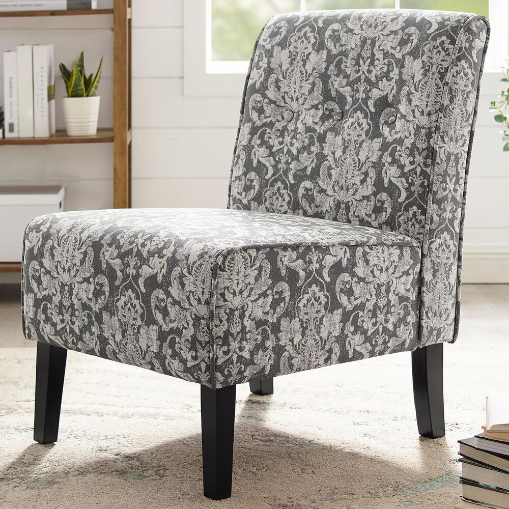 Linon Home Decor Coco Accent Chair in Gray, , large