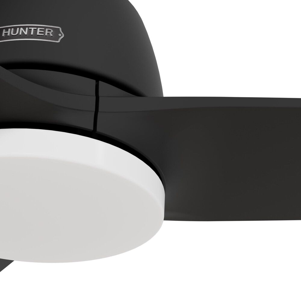 Hunter 52&quot; Malden Matte Black Ceiling Fan with LED Light Kit and Handheld Remote, , large