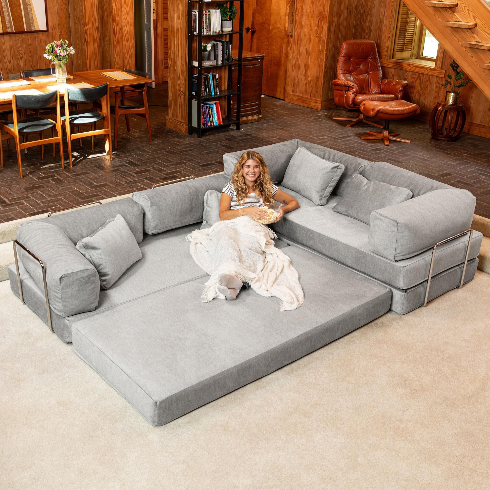 Jaxx Unsofa 2-Piece Modular Right Facing L-Shaped Sectional in