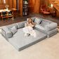 Jaxx Unsofa 2-Piece Modular Right Facing L-Shaped Sectional in Mouse Grey, , large