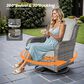 HOMLUX 5-Piece Grey Wicker Patio Set in Grey, , large