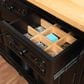 Linon Home Decor Pennfield Kitchen Island in Natural and Black Sand, , large