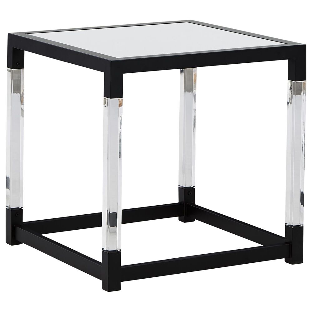 Ashley Nallynx End Table in Metallic Black and Clear, , large