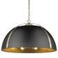 Golden Lighting Aldrich 8-Light Pendant with Matte Black Shade in Aged Brass, , large