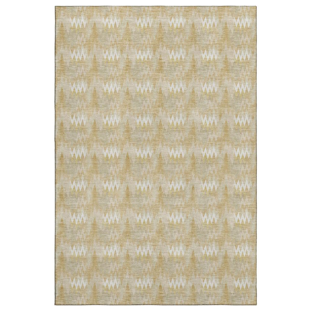 Dalyn Rug Company Soft Essentials Chevron Gold 3" x 5" Area Rug, , large