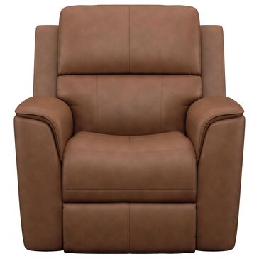 Flexsteel Henry Power Recliner with Headrest and Lumbar in Caramel, , large