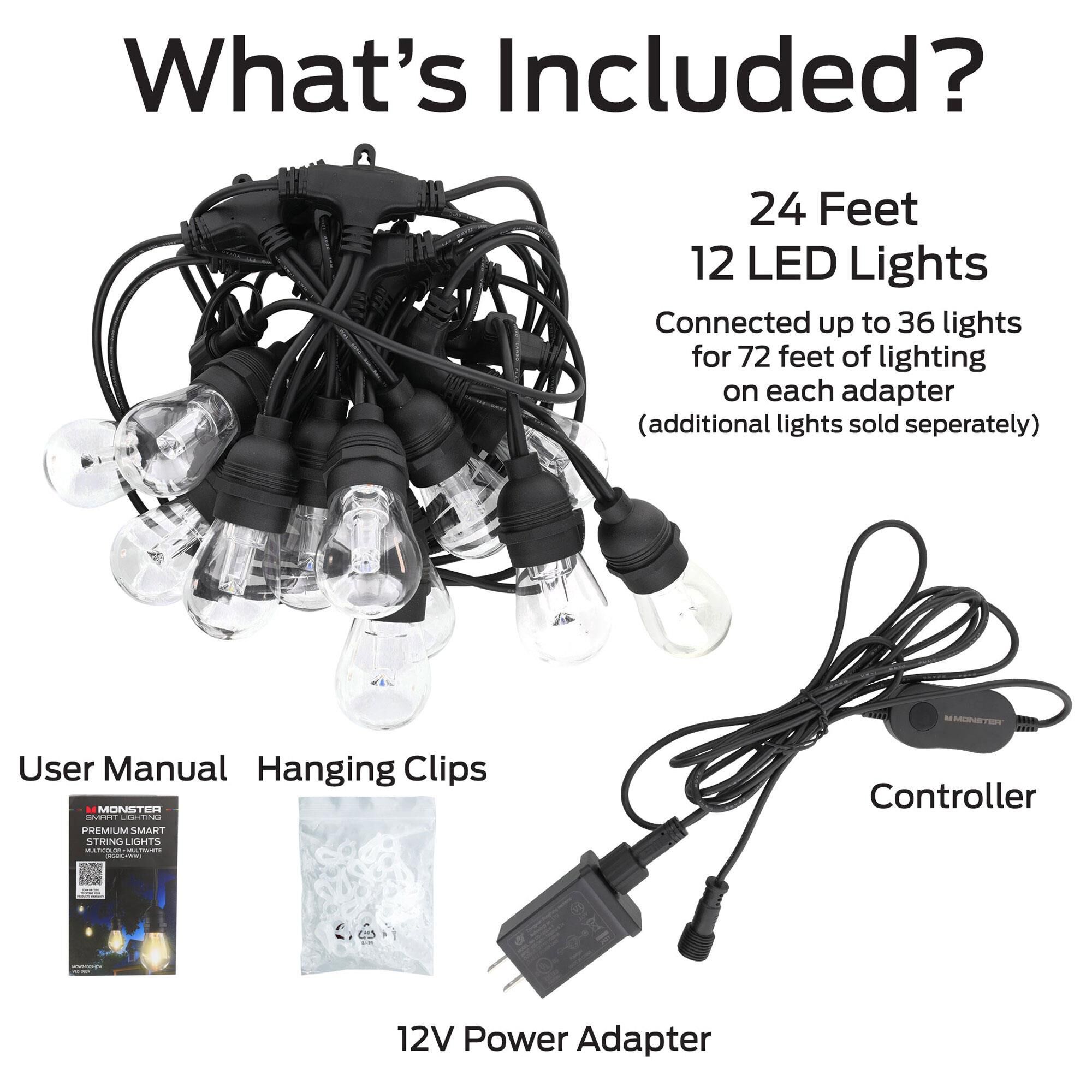 Monster Illuminessence 24 Ft. Smart String Light with Sound