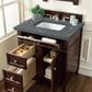 James Martin Vanities Brittany 30" Single Bathroom Vanity in Burnished Mahogany with 3 cm Parisien Bleu Quartz Top and Rectangular Sink, , large