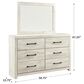 Ashley Cambeck Dresser and Mirror in Whitewash, , large