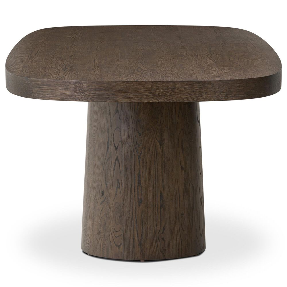 Four Hands Valen Dining Table in Rustic Brown Oak Veneer - Table Only, , large