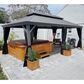 HOMLUX 12"X20" Hardtop gazebo with double roof in Bronze in Gray, , large