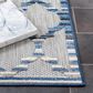 Safavieh Cabana CBN333G 6"7" Square Grey and Blue Indoor/Outdoor Area Performance Rug, , large