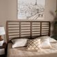 Baxton Studio Carolyn King Slat Headboard in Ash Walnut, , large
