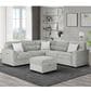Global Furniture USA Walker 6-Piece Convertible Sectional in Nickel, , large