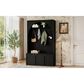 HOMLUX 4-Hook Hall Tree with Entryway Storage Bench in Black, , large