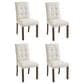 Hearth and Haven Side Chair with Beige Cushion in Wanut (Set of 4), , large