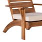 Linon Home Decor Rockport Patio Arm Chair with Natural Frame in Beige, , large
