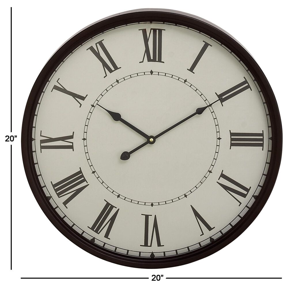 Maple and Jade 20&quot; Wall Clock in Black and White, , large
