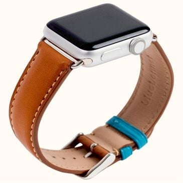 Bluebonnet Cases Band Leather for Apple Watch in Saddle Tan, , large