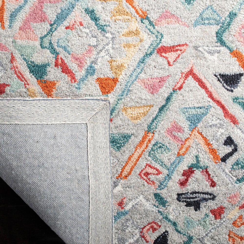 Safavieh Micro-Loop 2&#39;3&quot; x 7&#39; Gray and Pink Runner, , large