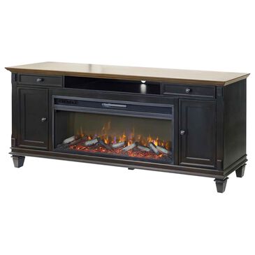 Wycliff Bay Hartford 75" Fireplace TV Stand in Black and Gray, , large
