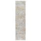 Surya Dresden Medium Gray, White, Light Slate, Gray, Mustard and Denim 2"7" x 7"3" Runner, , large