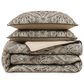 J. Queen New York Maren 3-Piece King/Cal King Comforter Set in Gold, Beige and Chocolate, , large
