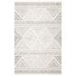 Safavieh Micro-Loop 4" x 6" Ivory and Grey Area Rug, , large