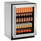 U-Line 4.9 Cu. Ft. Glass Door Refrigerator with Lock and Left Hinge in Stainless Steel, , large