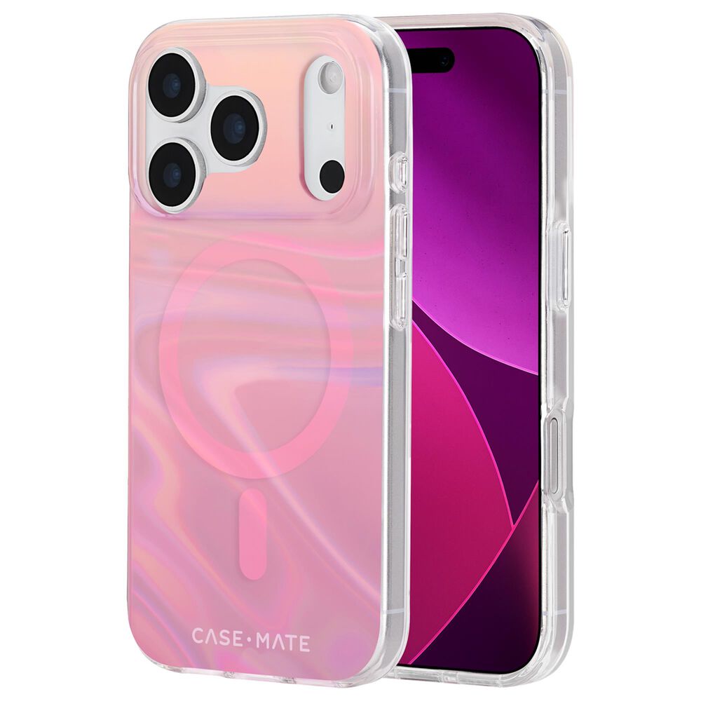 Case-Mate Peach Bubble MagSafe Case for iPhone 17 Pro in Peach Iridescent, , large