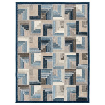 Central Oriental Fontana Haldis 2"2" x 3" Gray and Blue Area Rug, , large