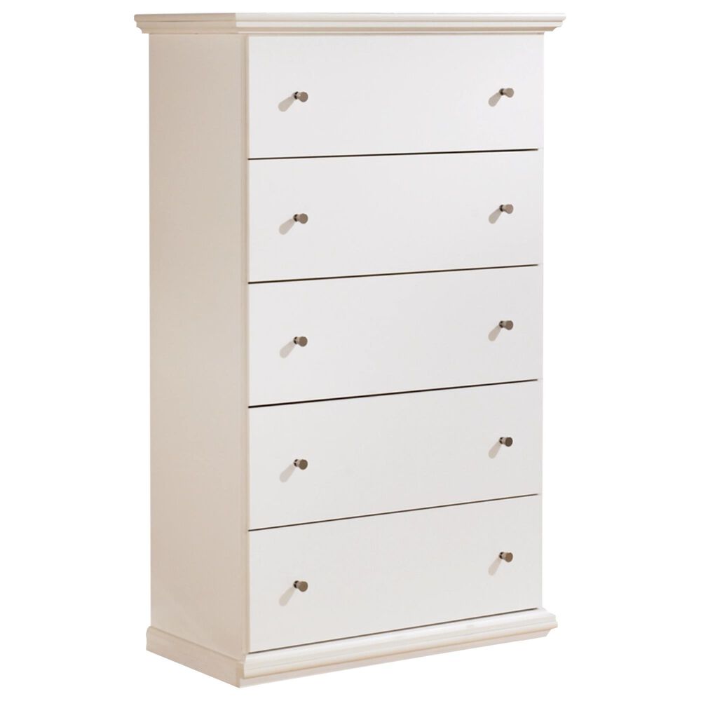 Ashley Bostwick Shoals 5-Drawer Chest in White, , large