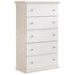 Ashley Bostwick Shoals 5-Drawer Chest in White, , large