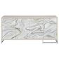 Steve Silver Mike 4-Door Sideboard in White, Gray, Yellow, Bronze and Chrome, , large