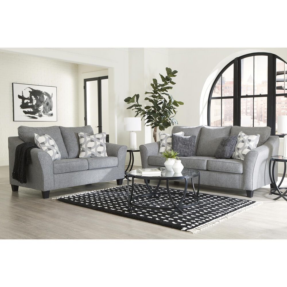 Ashley Mathonia Loveseat in Smoke, , large