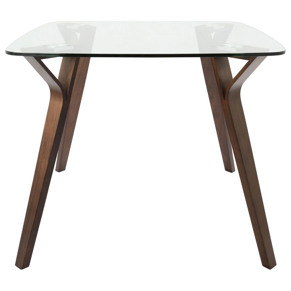 Lumisource Folia Dining Table in Clear/Walnut, , large