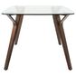 Lumisource Folia Dining Table in Clear/Walnut, , large