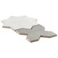 Soho Studio Malta White Star and Dove Gray Cross 6" x 6" Porcelain Tile Kit, , large