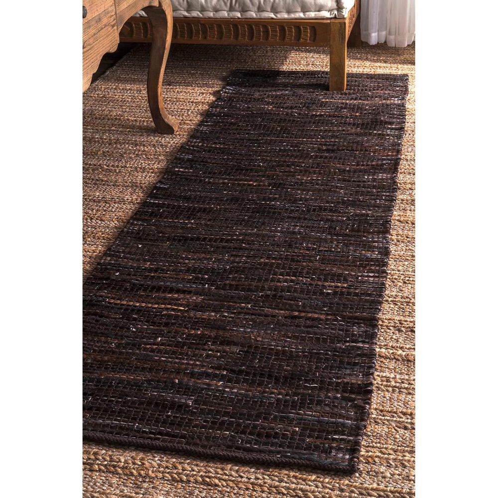 nuLOOM Kodiak MRKD01B 2'6" x 8' Dark Brown Runner, , large
