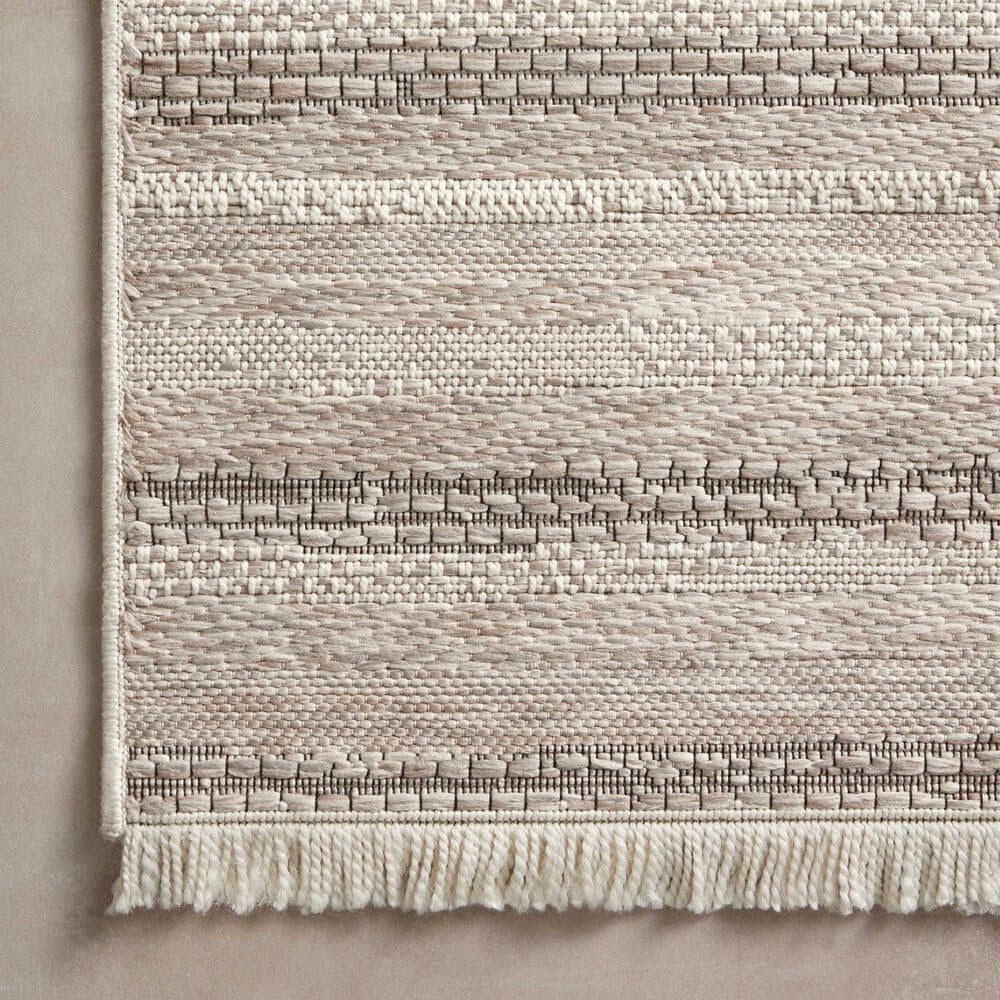 Amber Lewis x Loloi Malibu MAB-02 2&#39;3&quot; x 10&#39; Ivory and Dove Indoor/Outdoor Runner, , large