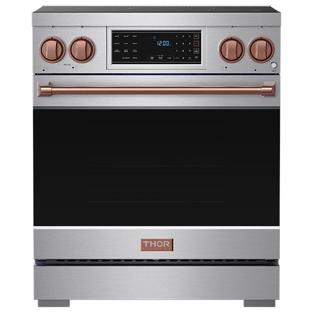 Thor Kitchen Gordon Ramsay 4.8 Cu. Ft. Professional Induction Range with Rose Gold Color Kit Assembly in Stainless Steel, , large