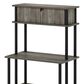 HOMLUX Turn-N-Tube 3-Tier Kitchen Storage Shelf with Top Cabinet in French Oak Grey and Black, , large