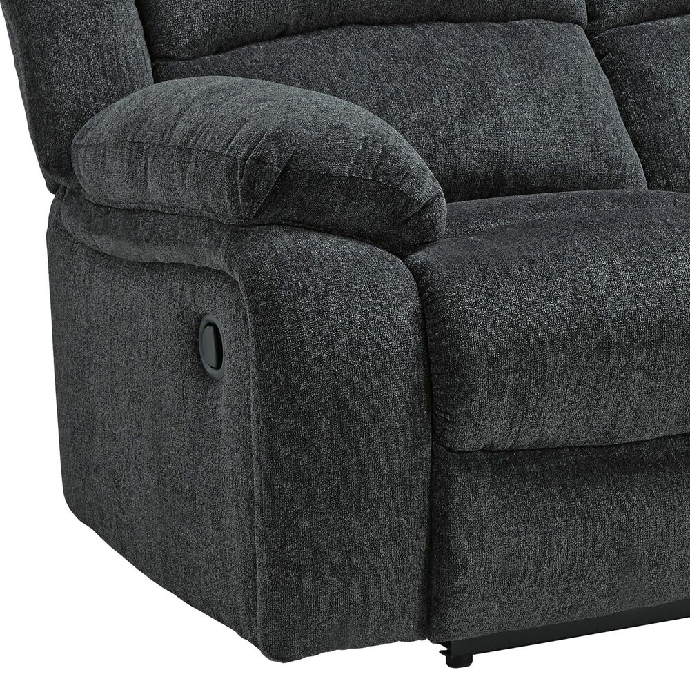 Ashley Draycoll Manual Reclining Sofa and Loveseat Set in Slate, , large